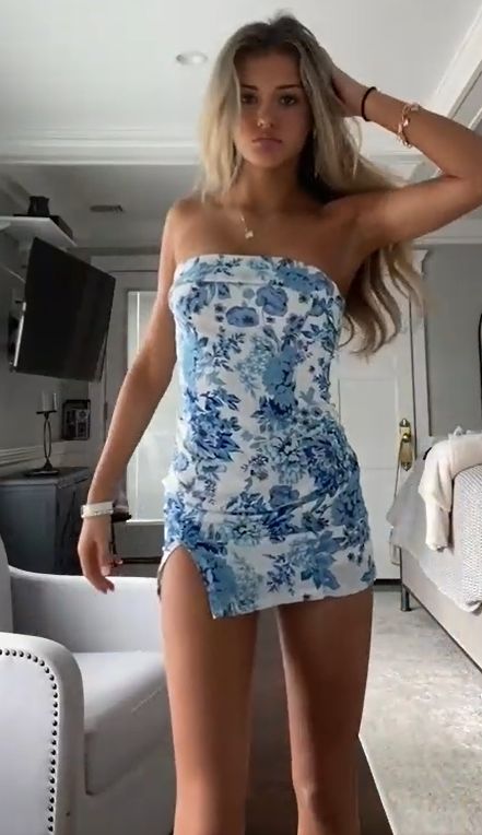 Spring Fling Dress, Strapless Floral Print Homecoming Dress, Mini Party Dress