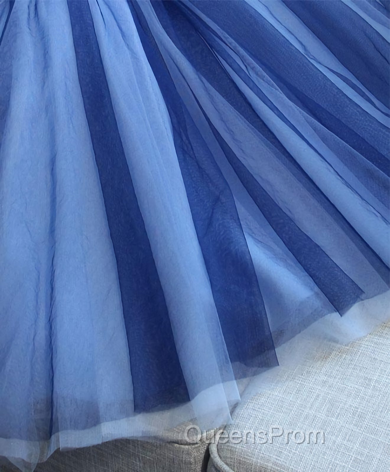 Charming Blue Lace Tule A Lin Short Evening Prom Dress, Homecoming Dress