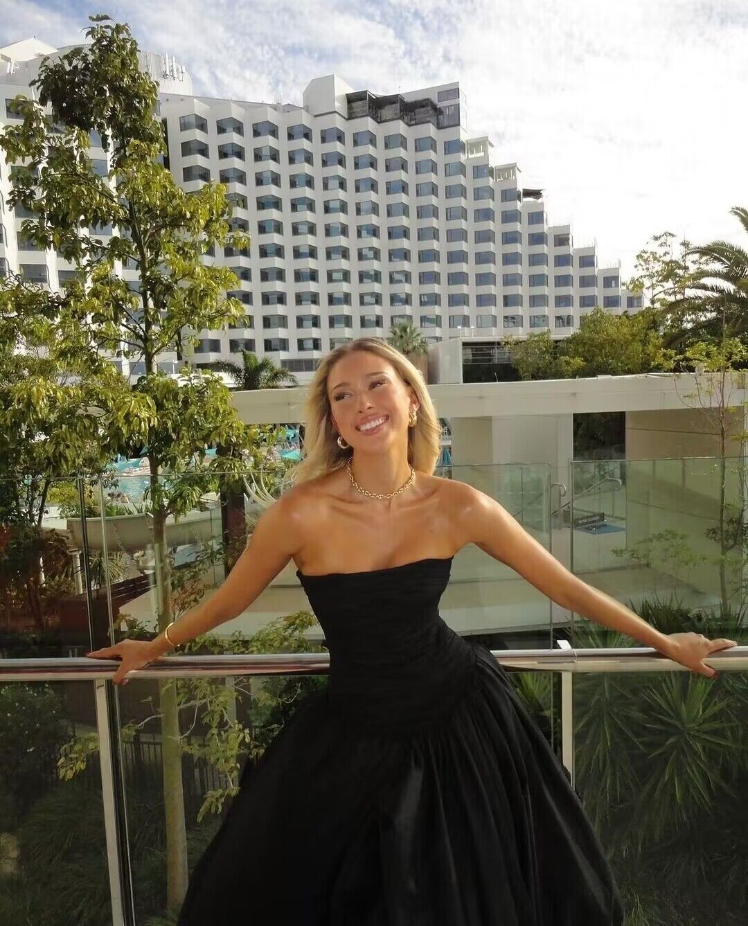 Strapless Black A Line Long Classy Prom Dress With Slit Secondary image