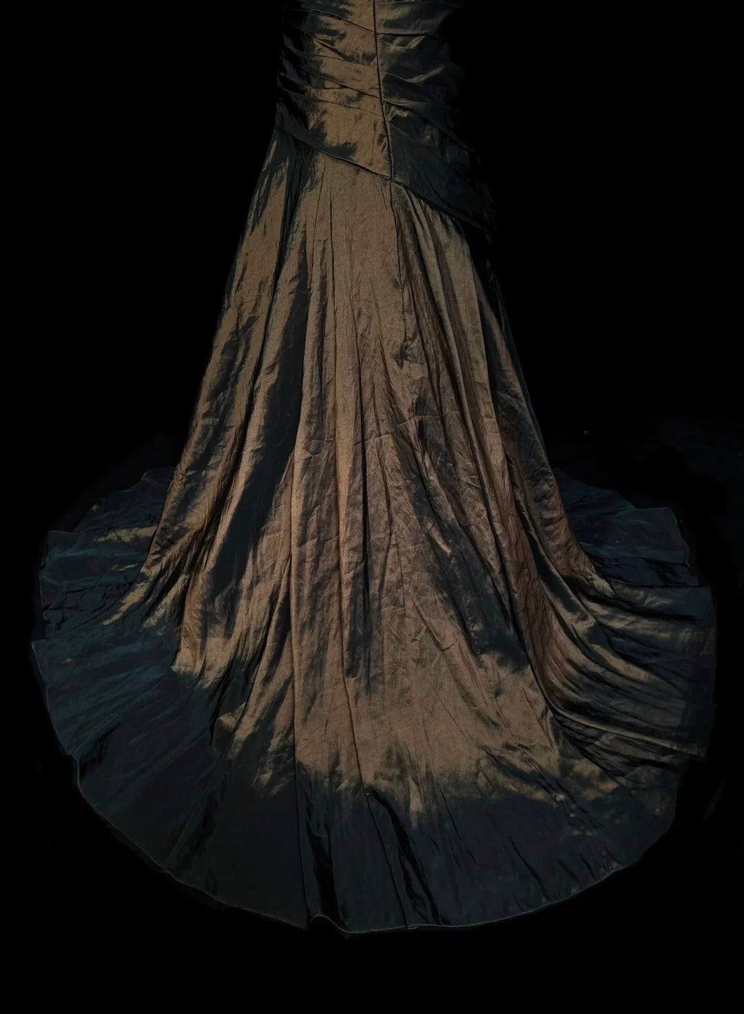 Strapless Brown Vintage Classy Evening Dress, Sleeveless Long Party Gowns