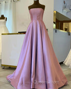 Strapless Corset Floor Length Satin Dress