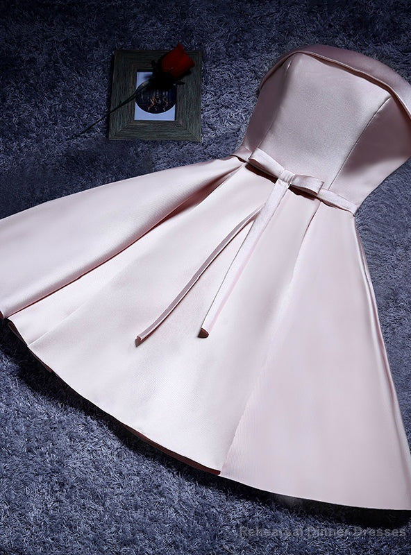 Strapless Pink Homecoming Dress Main image