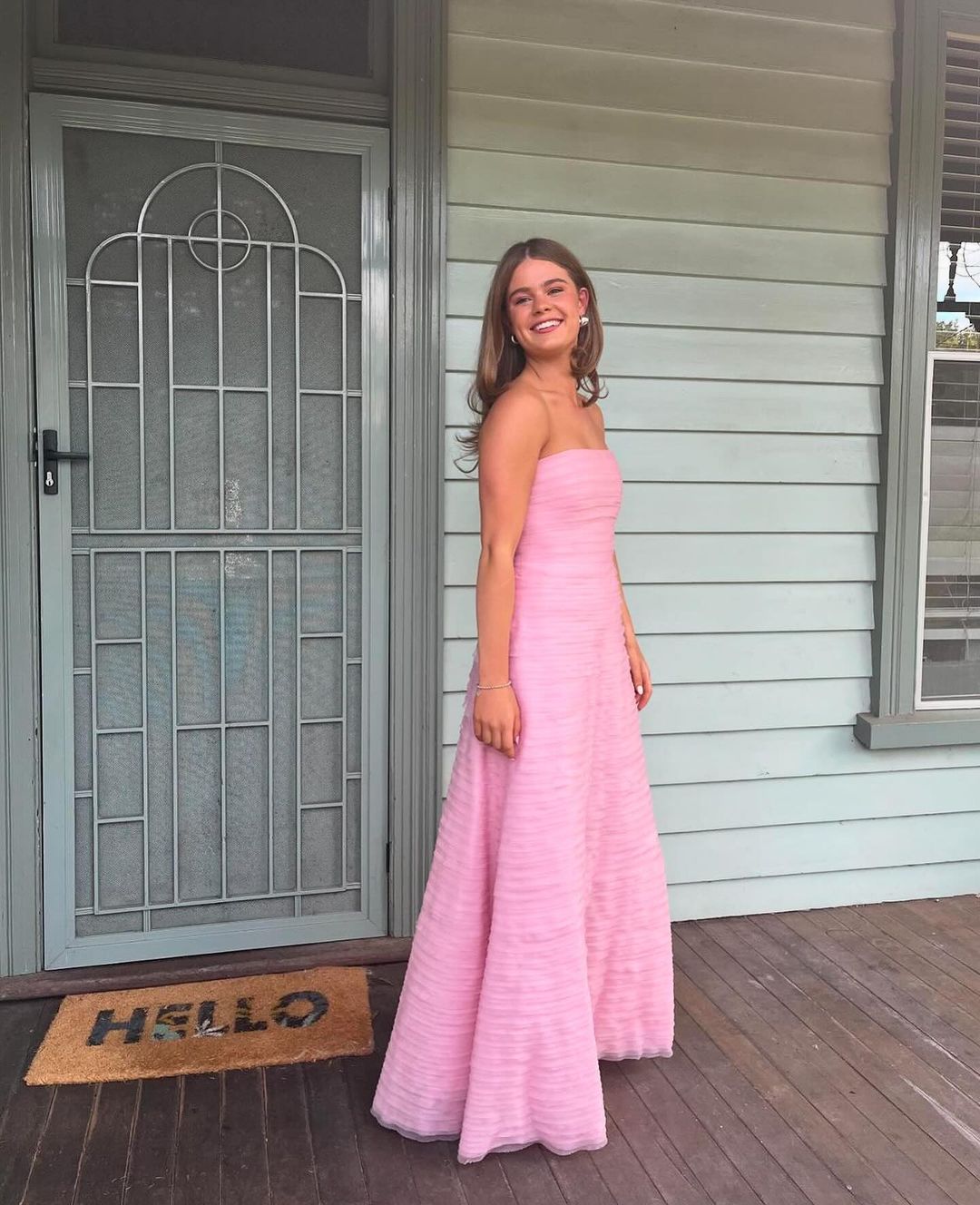 Strapless Pink Long Classy Prom Dress Classy Evening Classy Party Gown