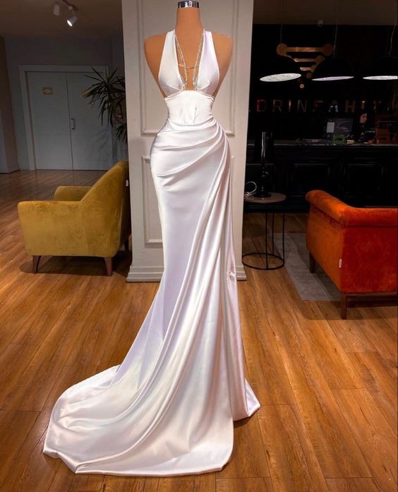 White Classy Prom Dress, Sexy Classy Prom Dress, Long Classy Evening Dress Main image