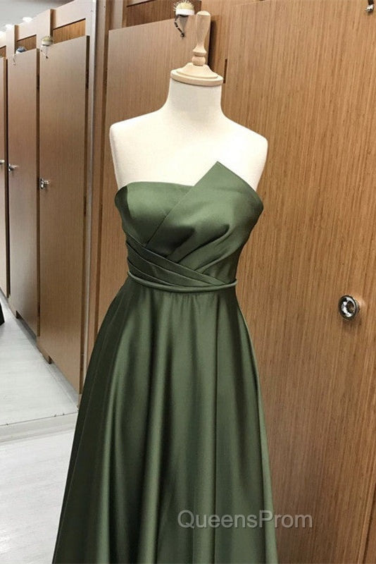 Strapless Satin Floor Length Bridesmaid Dress Secondary image