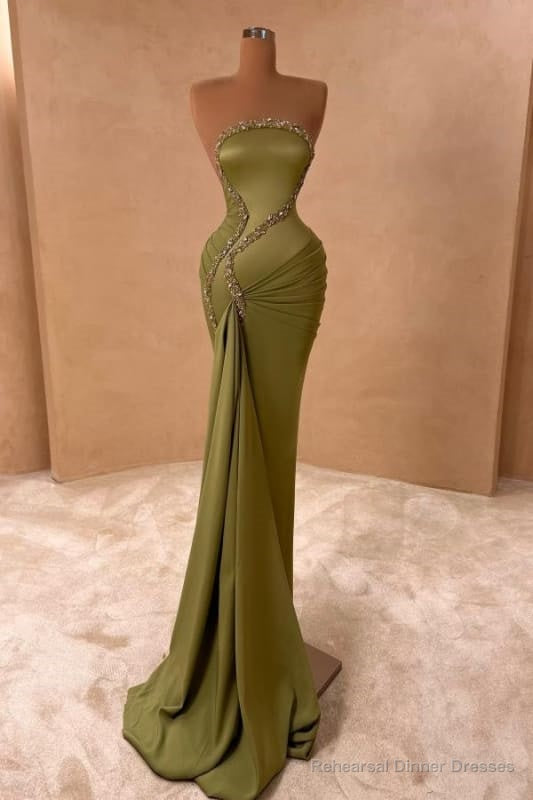Strapless sleeveless Empire Beading Mermaid Prom Dress Main image