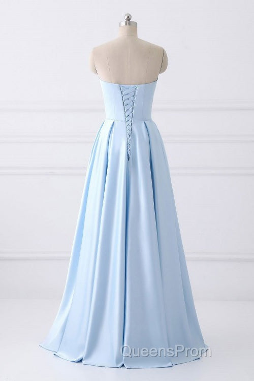 Strapless Stain Evening Prom Dress With Pockets Secondary image