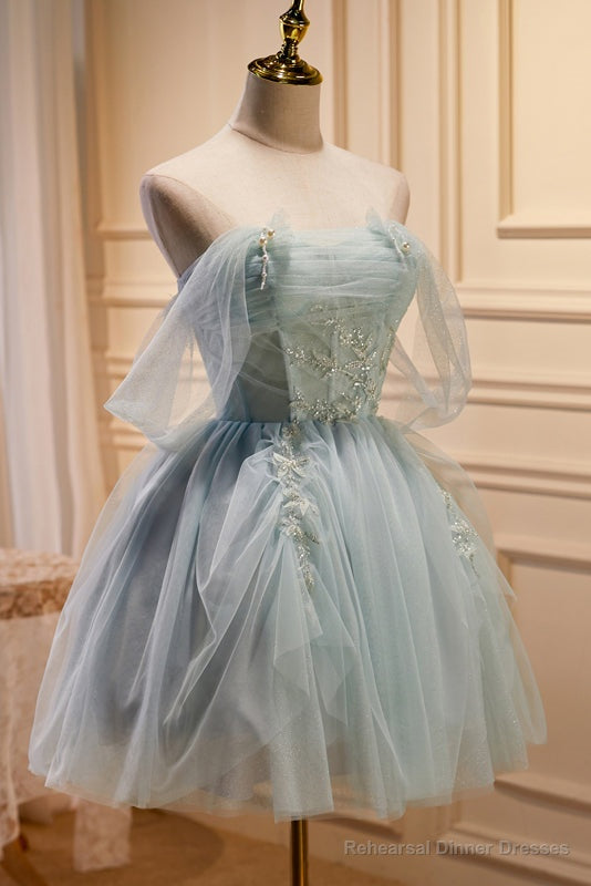 Sparkly Tulle Short Prom Dress with Beading, Shiny New Style Homecoming Gown Secondary image