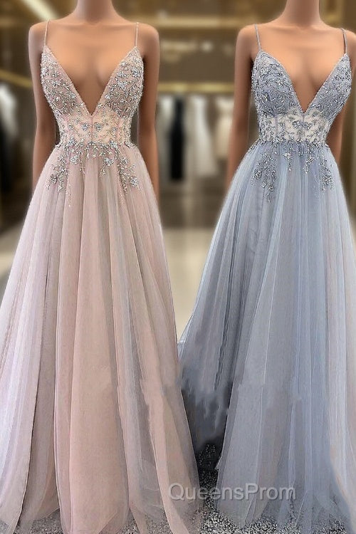 Straps A-Line Beading Rose Wood Evening Prom Dress with Crystal