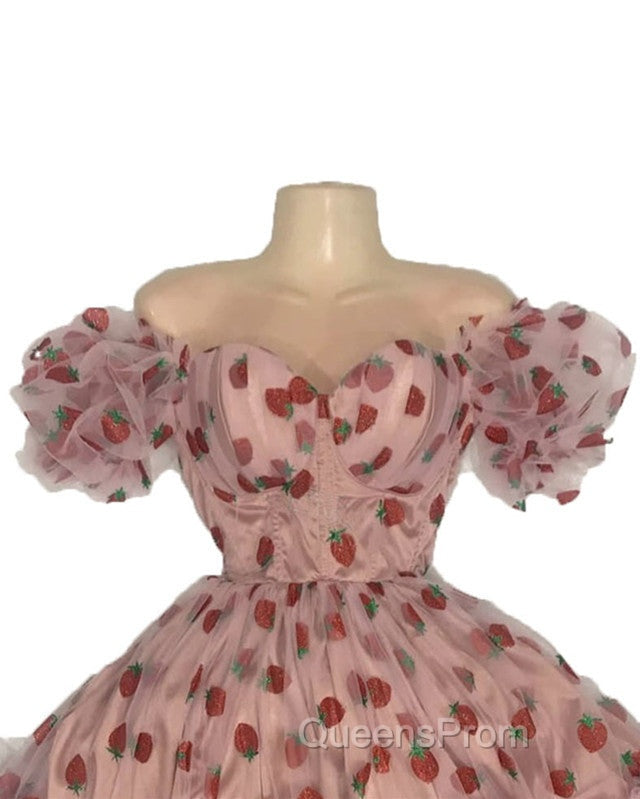 Strawberry Puffy Sleeve Corset Dress Secondary image