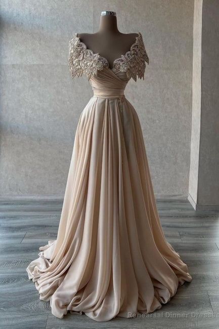 Stunning A-line Long Porm Dress Beading Sweetheart Evening Gown Main image