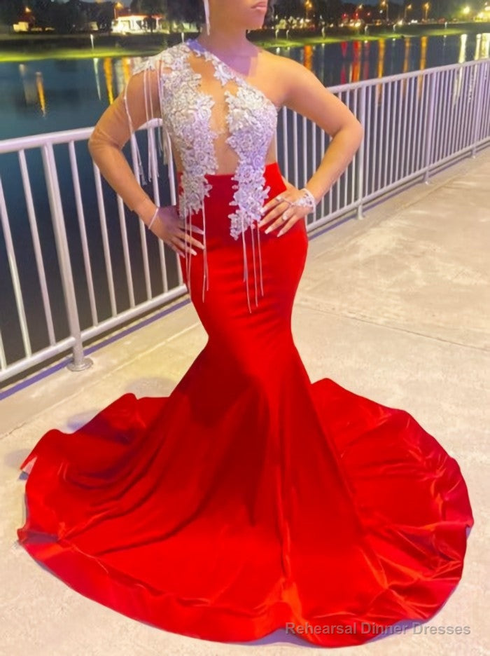 Stunning and Elegant Princess Party Wear Gown Red Prom Dresses Main image