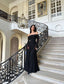 Stunning Black Off-The-Shoulder Mermaid Classy Prom Dress Birthday Outfits