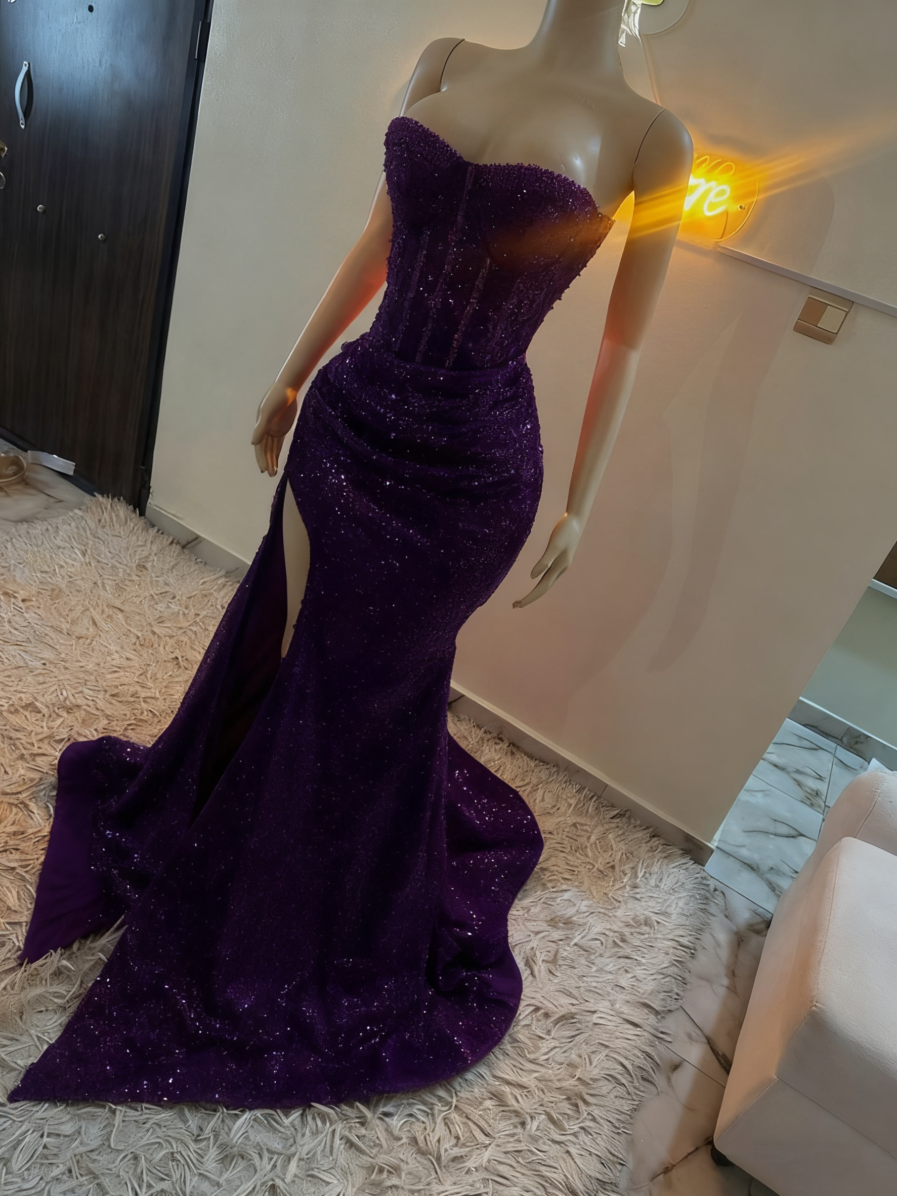 Stunning Mermaid Sweetheart Red Slit Sequin Classy Prom Dress Inspiration Classy Prom Dress Princess Graduation Dress