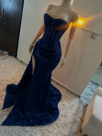 Stunning Mermaid Sweetheart Red Slit Sequin Classy Prom Dress Inspiration Classy Prom Dress Princess Graduation Dress