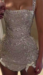 Stunning Spaghetti Straps Bodycon Birthday Dress Beaded Short Classy Prom Dress Fashion Homecoming Dress