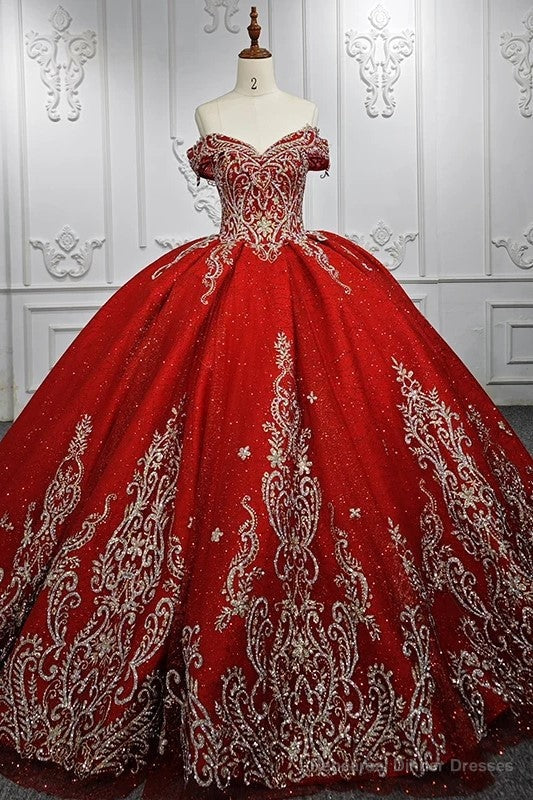 Stylish Embroidery Ball Gown Sweetheart Sleeveless Quinceanera Prom Dresses Main image