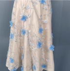 Sweet A-Line 3D Floral Embroidery Tulle Long Classy Prom Dress
