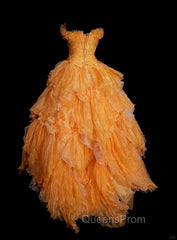 Sweet A-Line Strapless Tulle Long Ball Gown Evening Dress