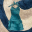 Sweet Glitter Halterneck V-Neck Ruffled Mini 16Th Birthday Homecoming Dress