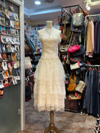 Sweet Ivory Heart-Shaped Neckline Embroidered Layered Lace Classy Prom Dress