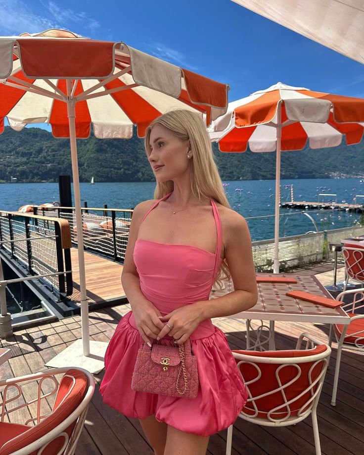 Sweet Pink Halter Neck Flower Bud Skirt 17Th Birthday Homecoming Dress Secondary image