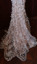 Sweet Pink Mermaid Sweetheart Neckline 3D Petal Tulle Long Classy Prom Dress