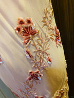 Sweet Pink Sequined Beaded Halter Chiffon Long Classy Prom Dress