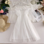 Sweet Spaghetti Strap Fairy Mid-Length Mesh Dress