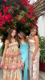 Sweet Straps Tiered A-Line Long Party Dress