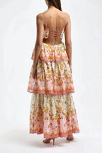Sweet Straps Tiered A-Line Long Party Dress