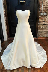 Sweetheart A-Line Long Wedding Dress