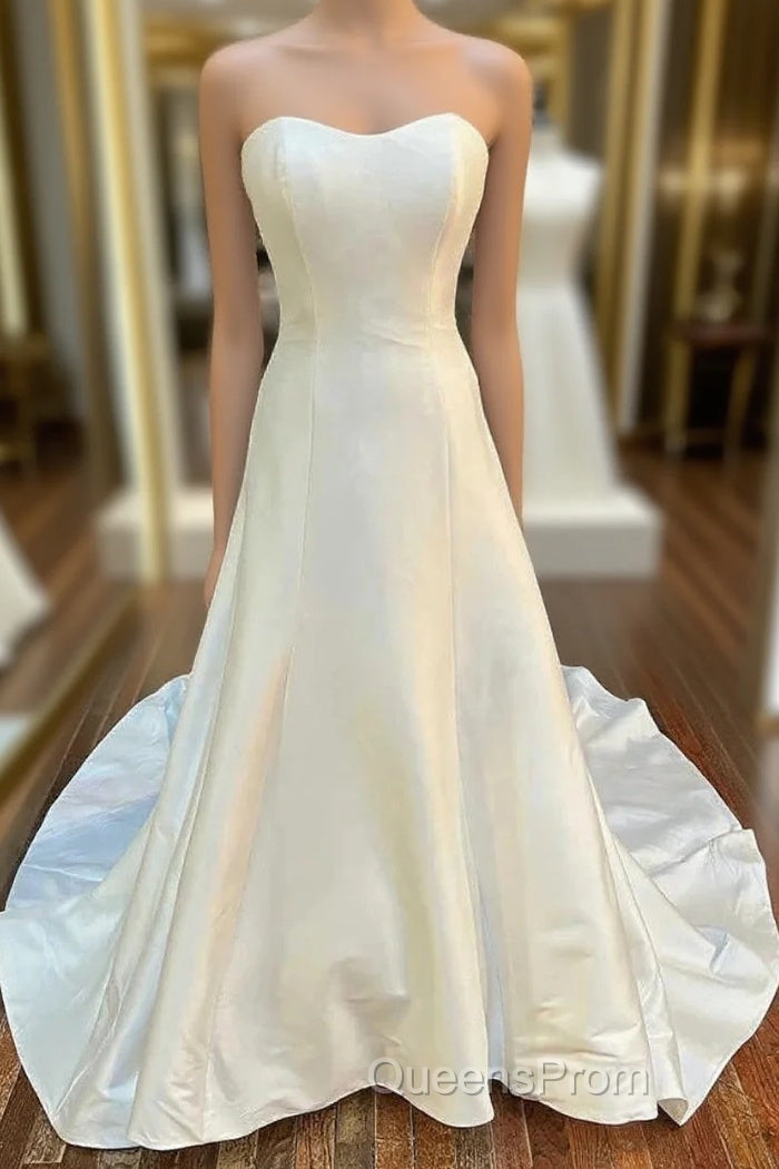 Sweetheart A-Line Long Wedding Dress Main image