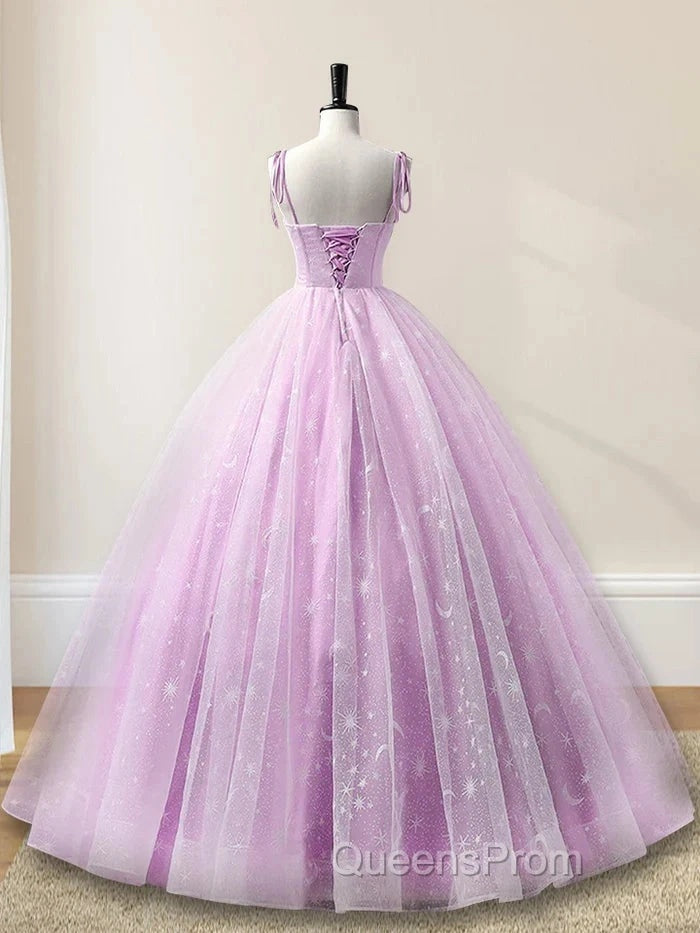 Sweetheart A-Line Tulle Long Evening Prom Dress Sleeveless Quinceanera Dress Secondary image