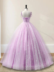 Sweetheart A-Line Tulle Long Evening Prom Dress Sleeveless Quinceanera Dress