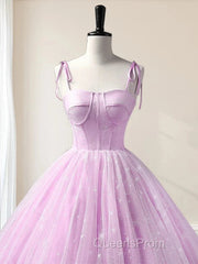 Sweetheart A-Line Tulle Long Evening Prom Dress Sleeveless Quinceanera Dress