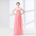 Sweetheart Chiffon A Line Bridesmaids Dresses
