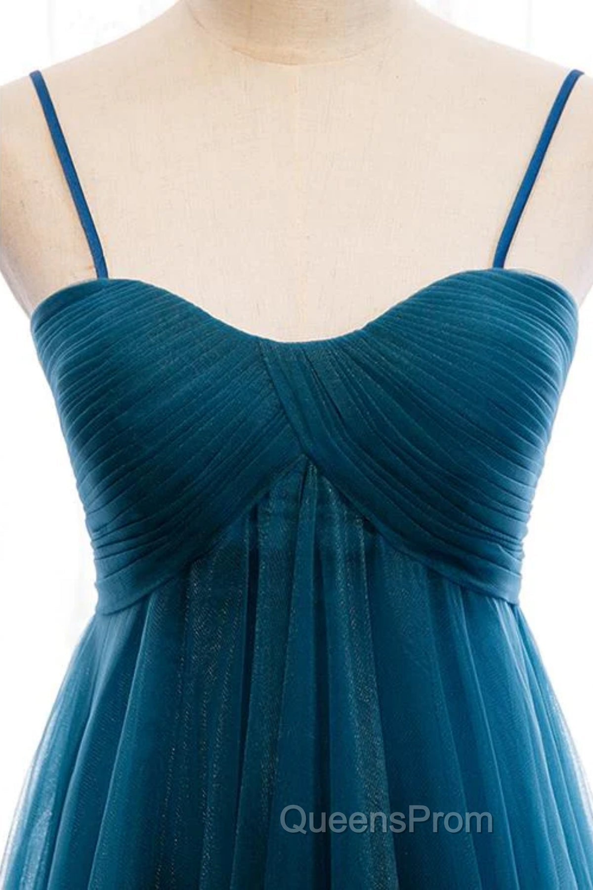 Sweetheart Neck Blue Long Evening Prom Dress, Long Blue Formal Graduation Evening Dress