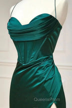 Sweetheart Neck Green Mermaid Long Evening Prom Dress