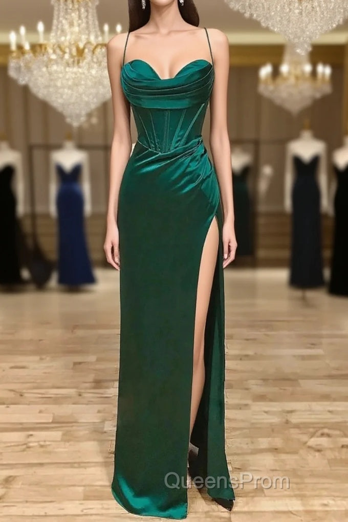 Sweetheart Neck Green Mermaid Long Evening Prom Dress