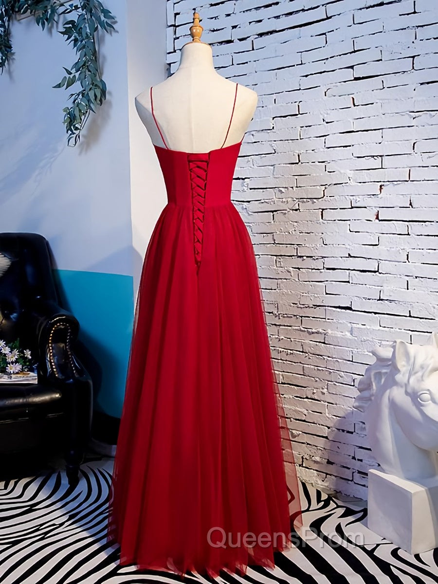 Sweetheart Neck Red Long Evening Prom Dress, Red Long Formal Evening Dress Secondary image