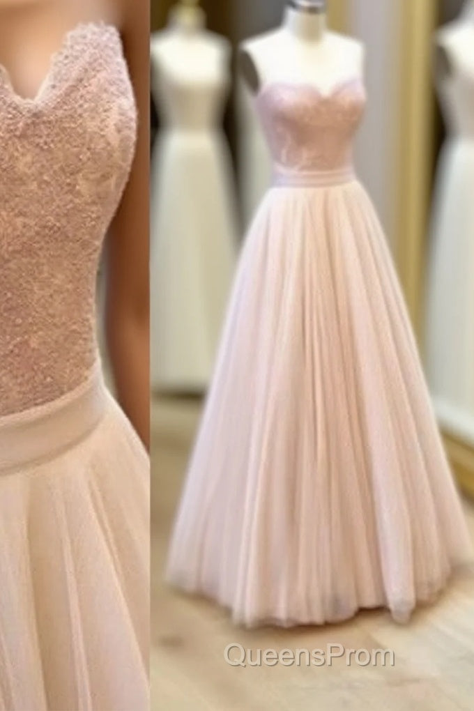 Sweetheart Neck Tulle Lace Long Evening Prom Dress, Lace Evening Dress Main image