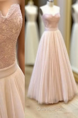 Sweetheart Neck Tulle Lace Long Evening Prom Dress, Lace Evening Dress