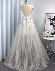 Sweetheart Sleeveless Sweep/Brush Train A-Line Wedding Dress