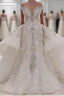 Sweetheart Sparkle Beaded Mermaid Bridal Gowns With Overskirt