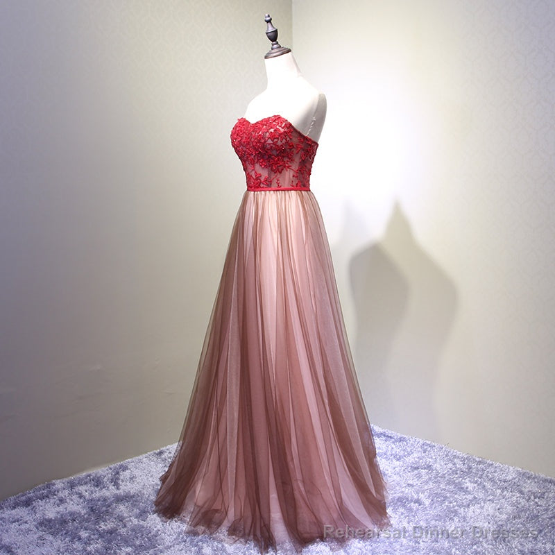 Sweetheart Tulle Prom Dress , Charming Handmade Party Gown, Prom Dress Main image
