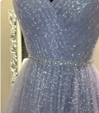 Sweetheart Tulle Sequin Long Classy Prom Dress Purple Classy Dress