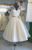 Tea Length Antique Wedding Dress 1950s Vintage Wedding Dress Retro
