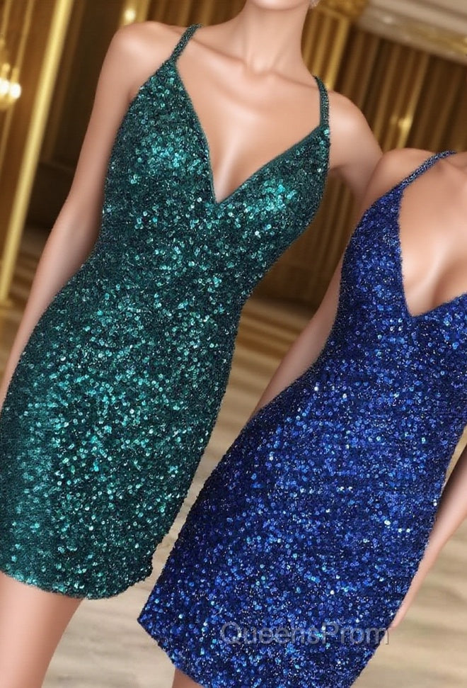 Tight Dark Green Sequins Party Dress Bodycon Dress Main image