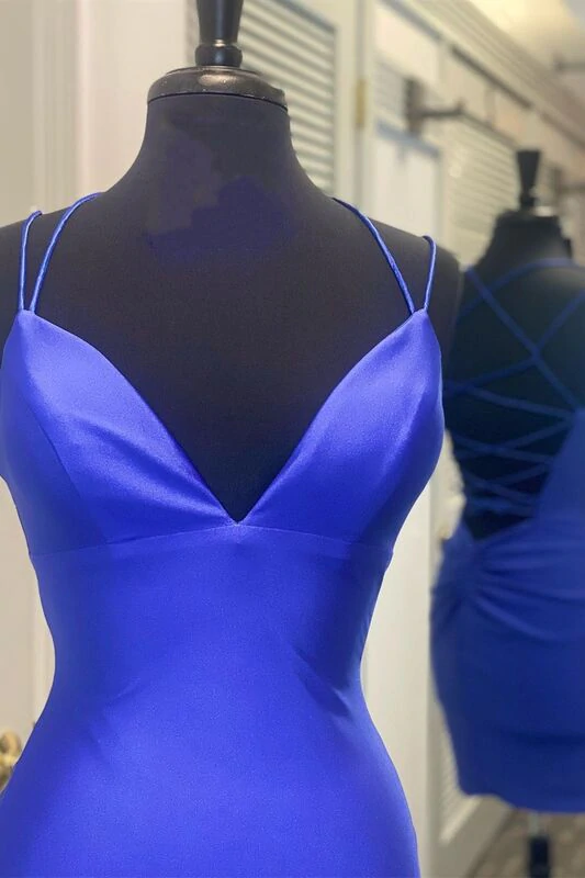 Tight Light Blue Mini Party Dress